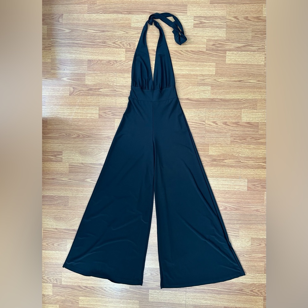 Symphony Black Halter Jumpsuit NWBT size Small